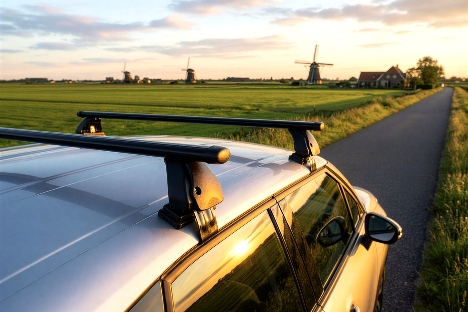 Green Valley Easy One Evo dakdragers met klemmontage gemonteerd op een Citroën C3 Aircross zonder dakrails