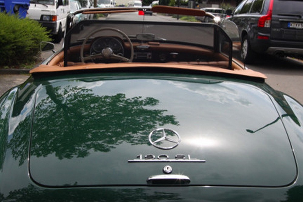 MB1190CD Cabriolet wind deflector Mercedes-Benz 190SL (W121) 1955-1963 Black (5)