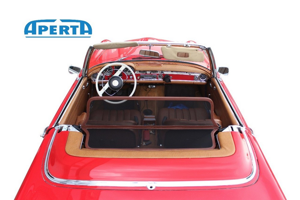 MB23SLCD Cabriolet wind deflector Mercedes-Benz SL (W113) 1963-1971 Brown (9)