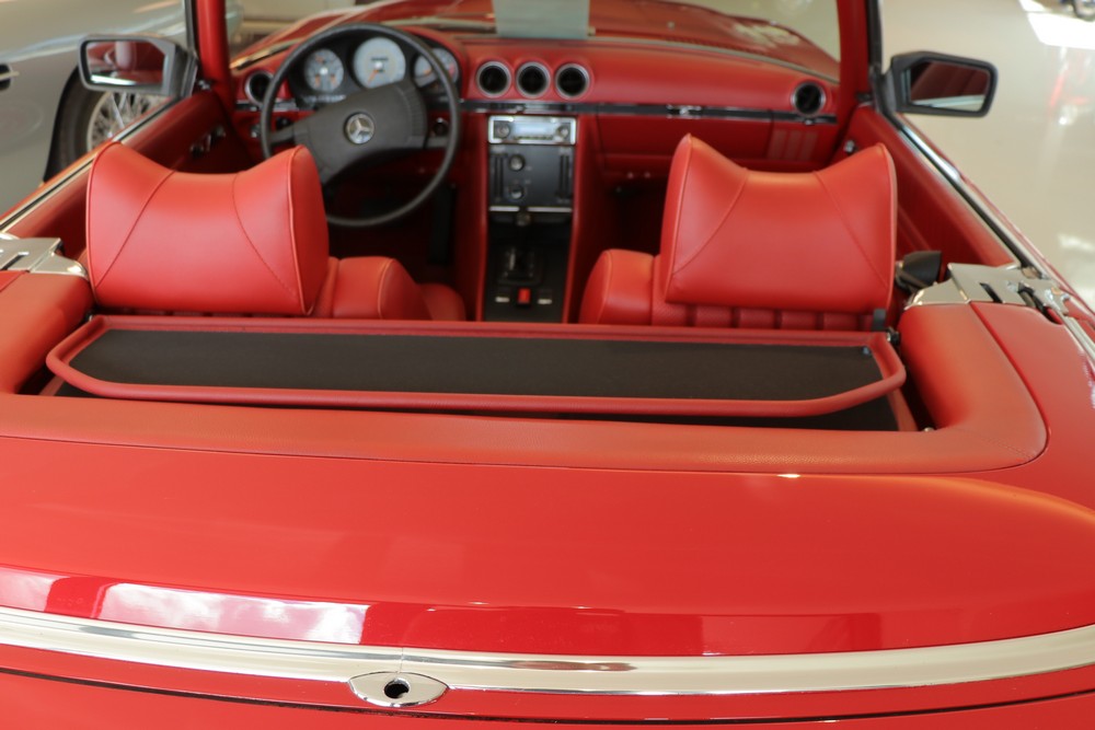 MB2SLCD Cabriolet wind deflector Mercedes-Benz SL (R107) 1971-1989 Red (2)