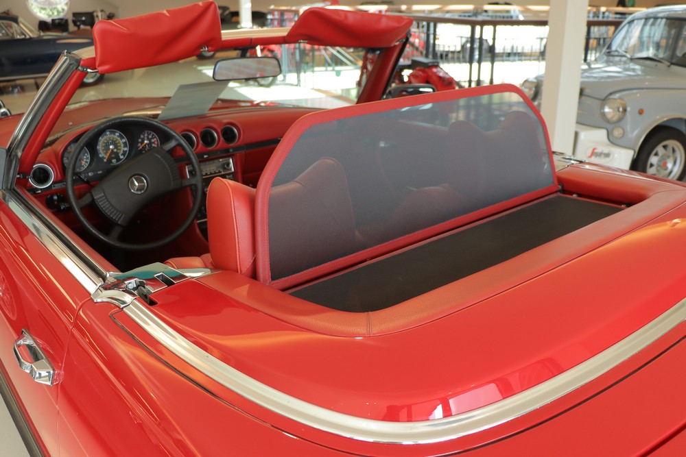 MB2SLCD Cabriolet wind deflector Mercedes-Benz SL (R107) 1971-1989 Red (6)