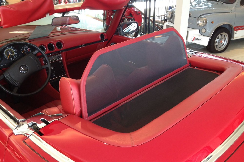 MB2SLCD Cabriolet wind deflector Mercedes-Benz SL (R107) 1971-1989 Red (9)