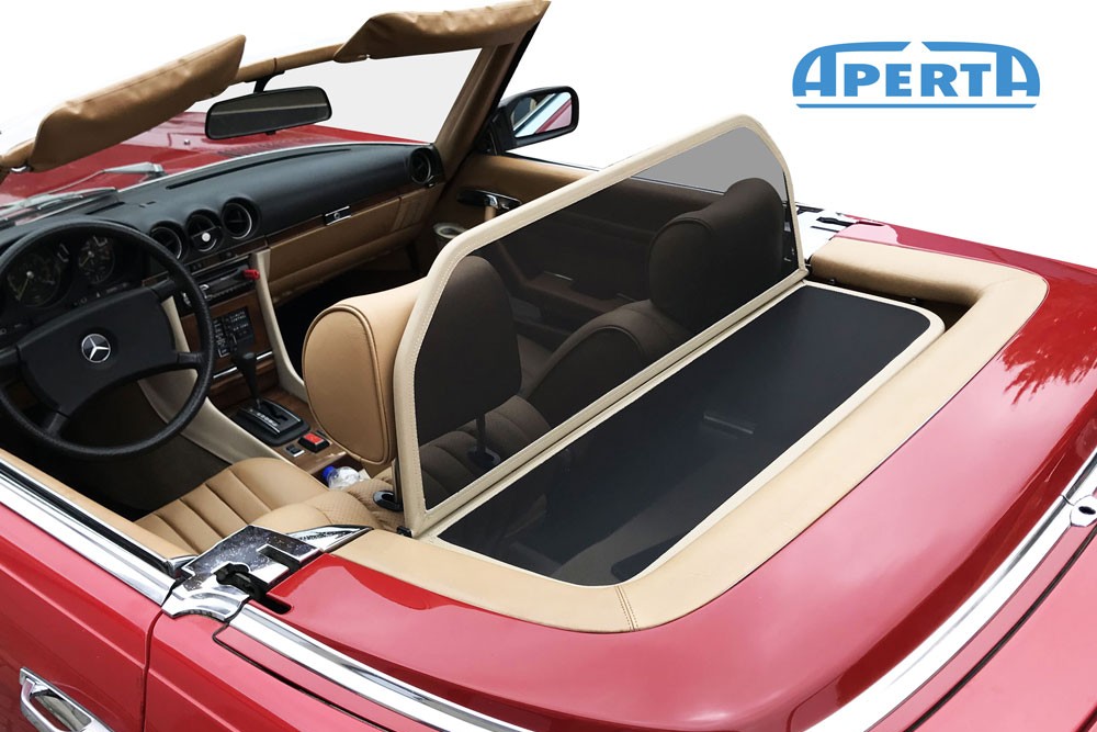 MB3SLCD Cabriolet wind deflector Mercedes-Benz SL (R107) 1971-1989 Parchment beige (13)