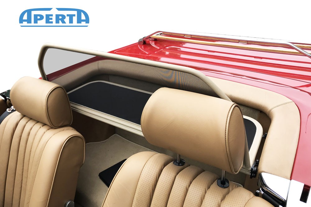 MB3SLCD Cabriolet wind deflector Mercedes-Benz SL (R107) 1971-1989 Parchment beige (2)