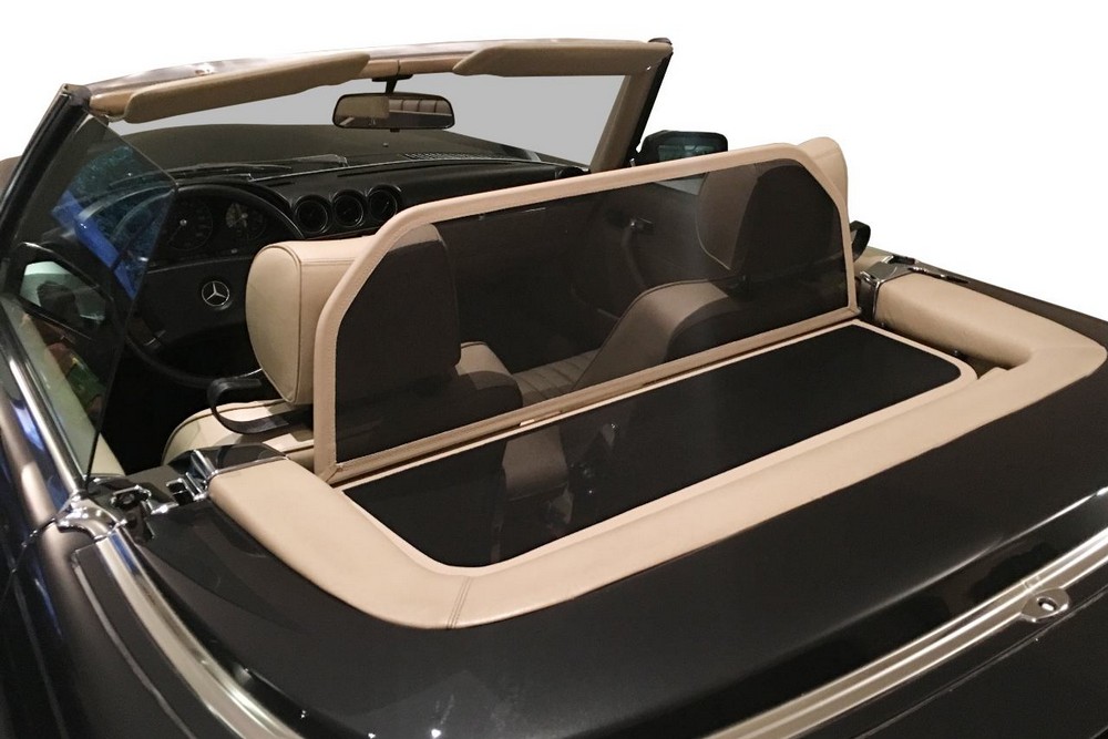 MB3SLCD Cabriolet wind deflector Mercedes-Benz SL (R107) 1971-1989 Parchment beige (7)