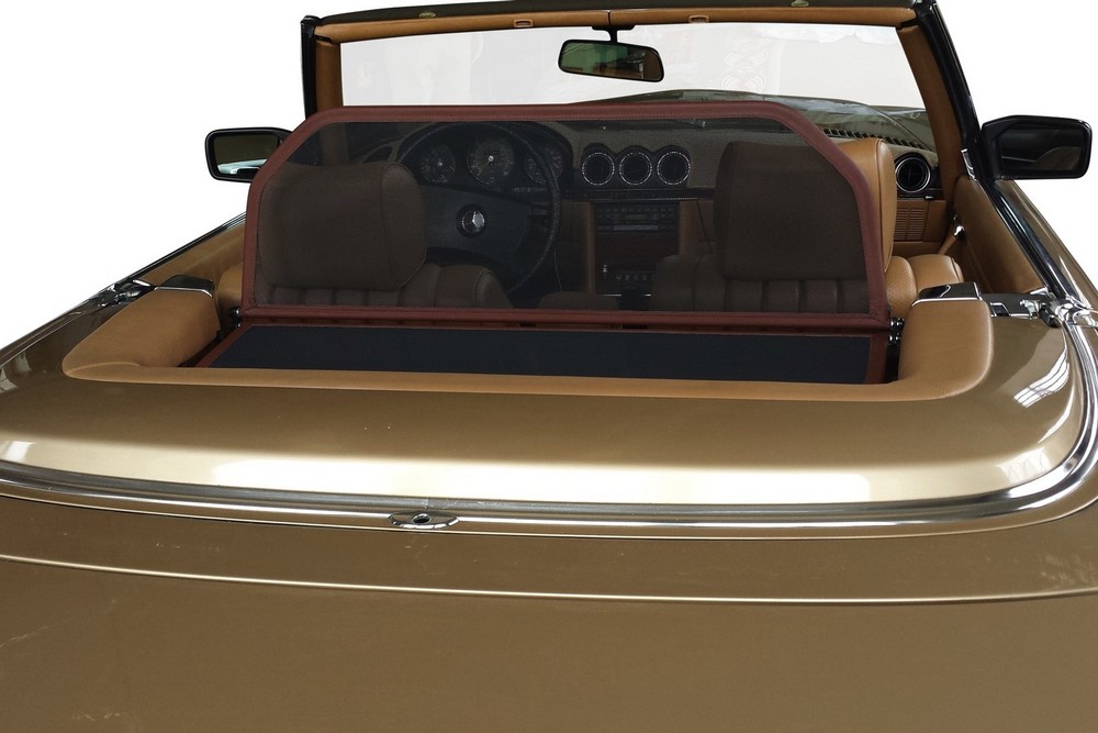 MB5SLCD Cabriolet wind deflector Mercedes-Benz SL (R107) 1971-1989 Tobacco brown (2)