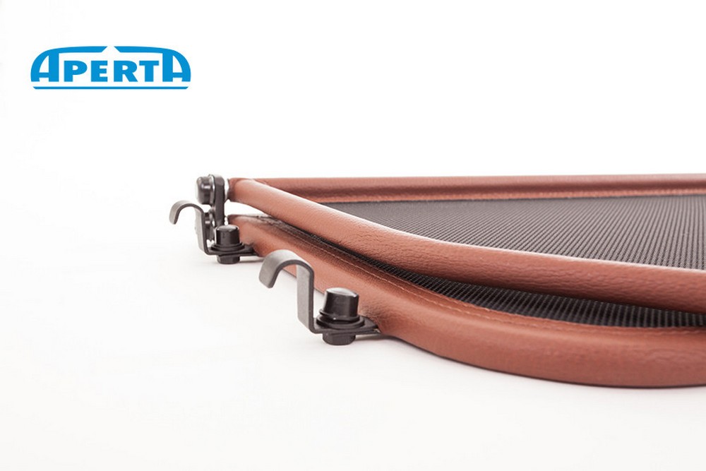 MB5SLCD Cabriolet wind deflector Mercedes-Benz SL (R107) 1971-1989 Tobacco brown (9)