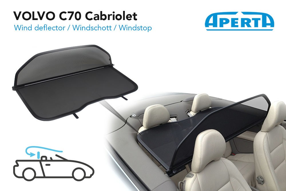 VOL6C7CD Cabriolet wind deflector Volvo C70 II 2006-2013 Grey (3)
