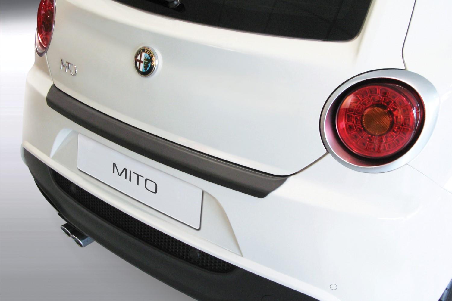 Protection de seuil de coffre convient à Alfa Romeo Mito 2008-2018 3 portes bicorps ABS - noir mat