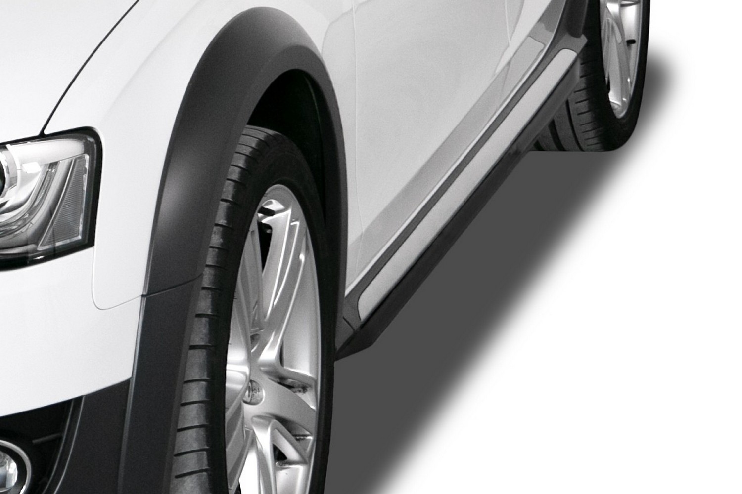 Side skirts suitable for Audi A4 Avant Allroad (B8) 2011-2015 wagon &#34;Slim&#34; ABS