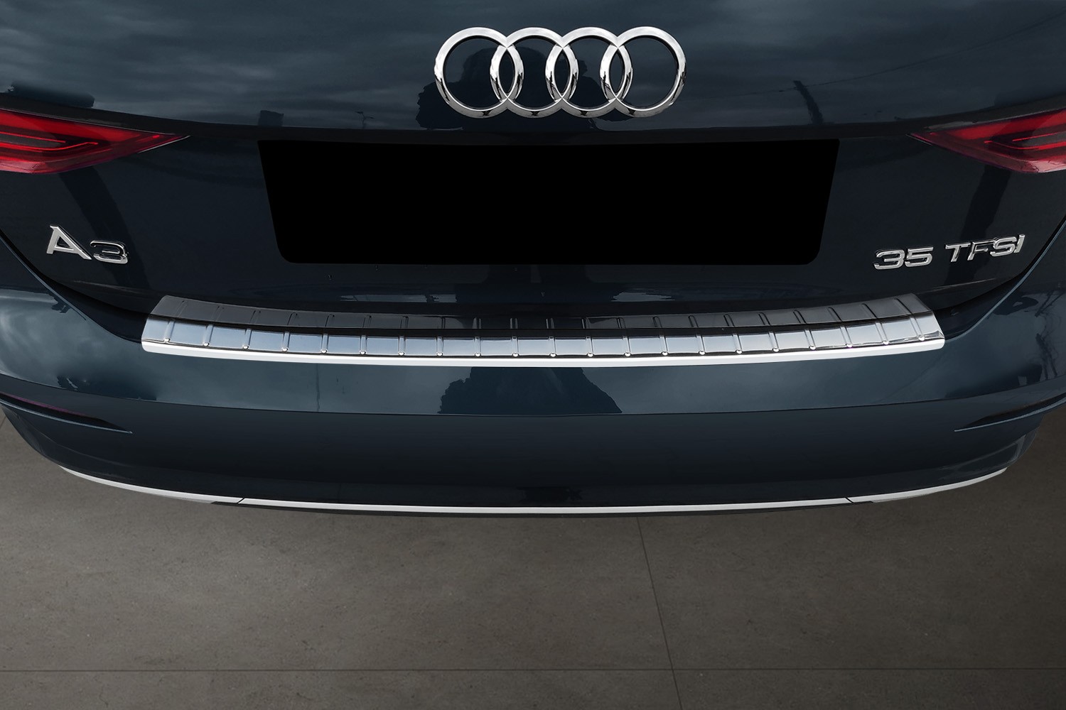 Rear bumper protector Audi A3 Sportback (8Y) stainless steel