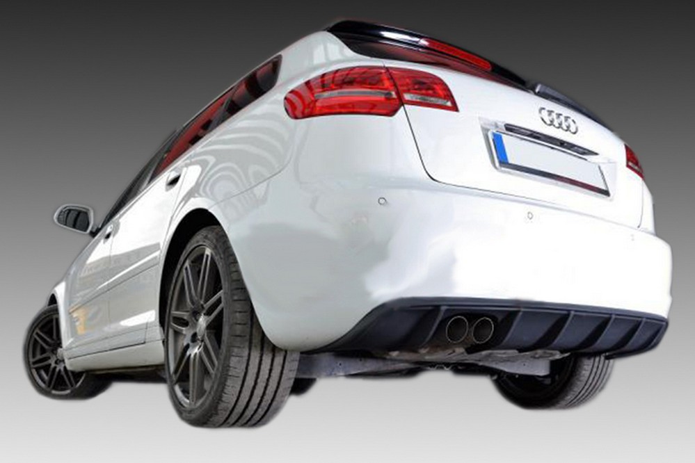 Diffuseur arrière convient à Audi A3 Sportback (8P) 2008-2012 5 portes bicorps fibre de verre