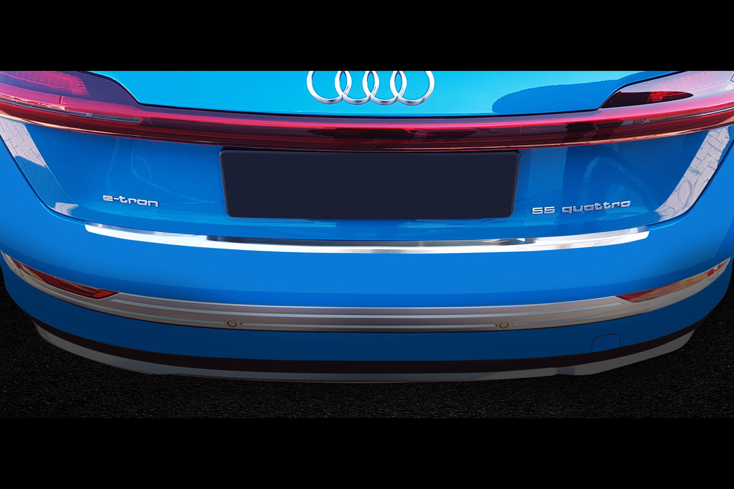 Rear bumper protector suitable for Audi e-tron Sportback (GE) 2019-2022 stainless steel brushed