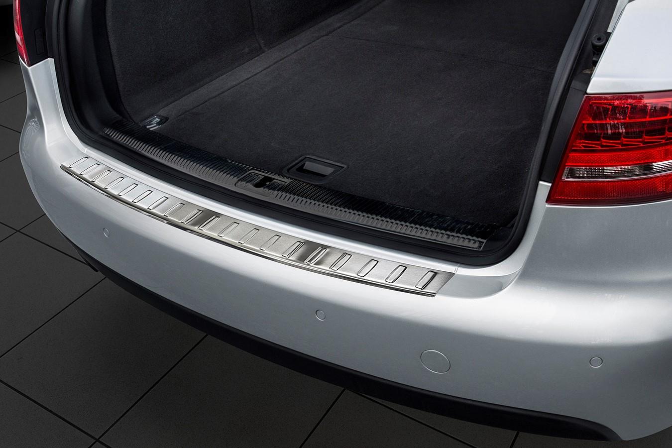 Protection de seuil de coffre convient à Audi A4 Avant (B8) 2008-2012 acier inox brossé