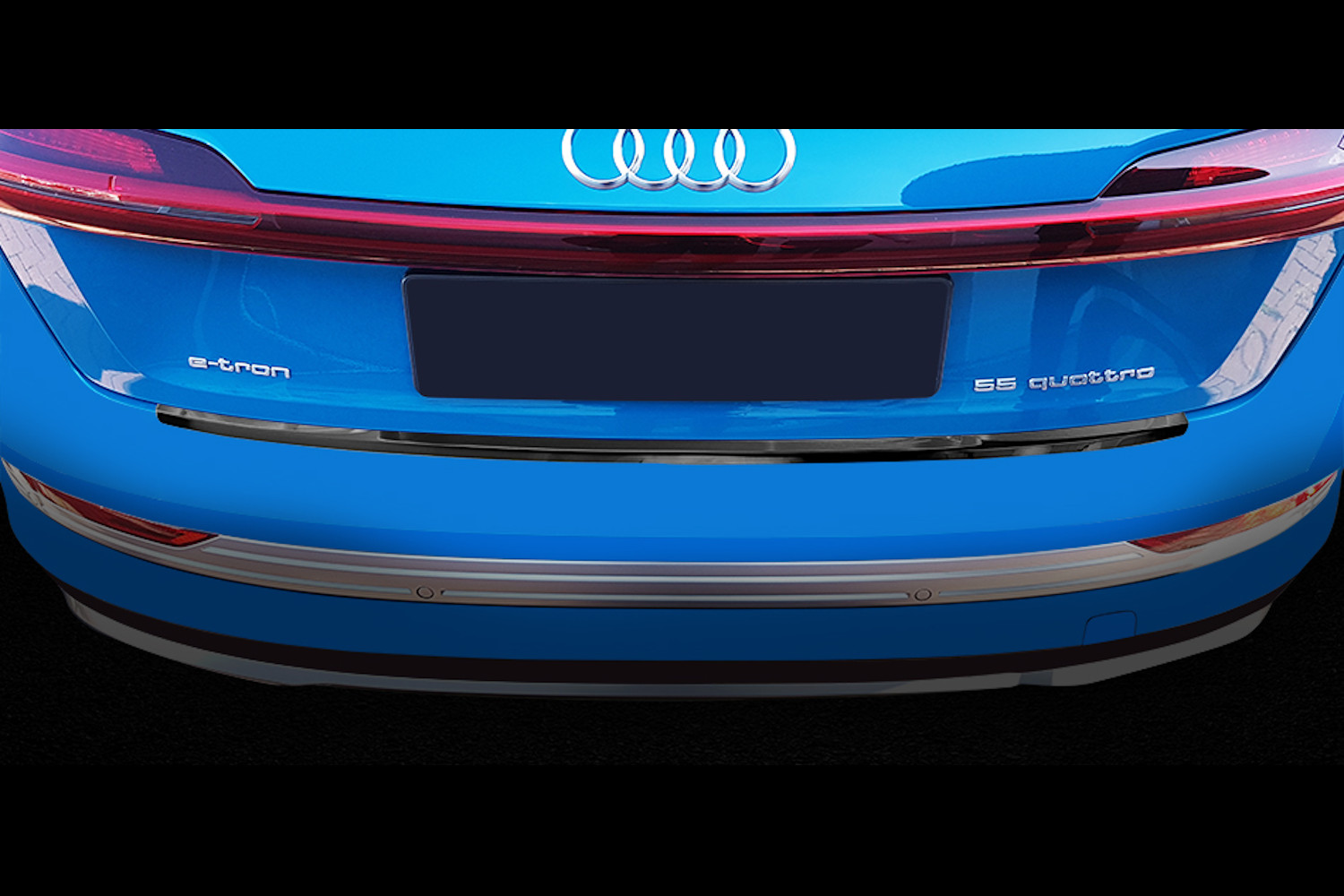 Bumperbeschermer Audi e-tron (GE) 2018-2022 RVS geborsteld antraciet