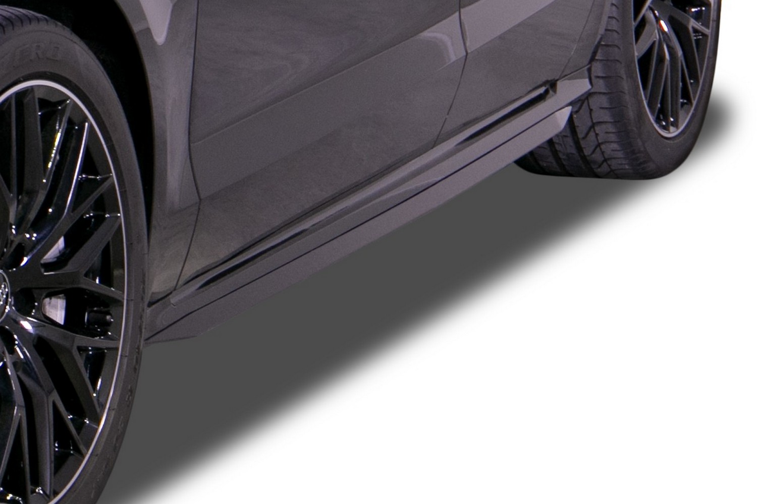 Side skirts suitable for Audi A8 (D4) 2010-2017 4-door saloon &#34;Slim&#34; ABS