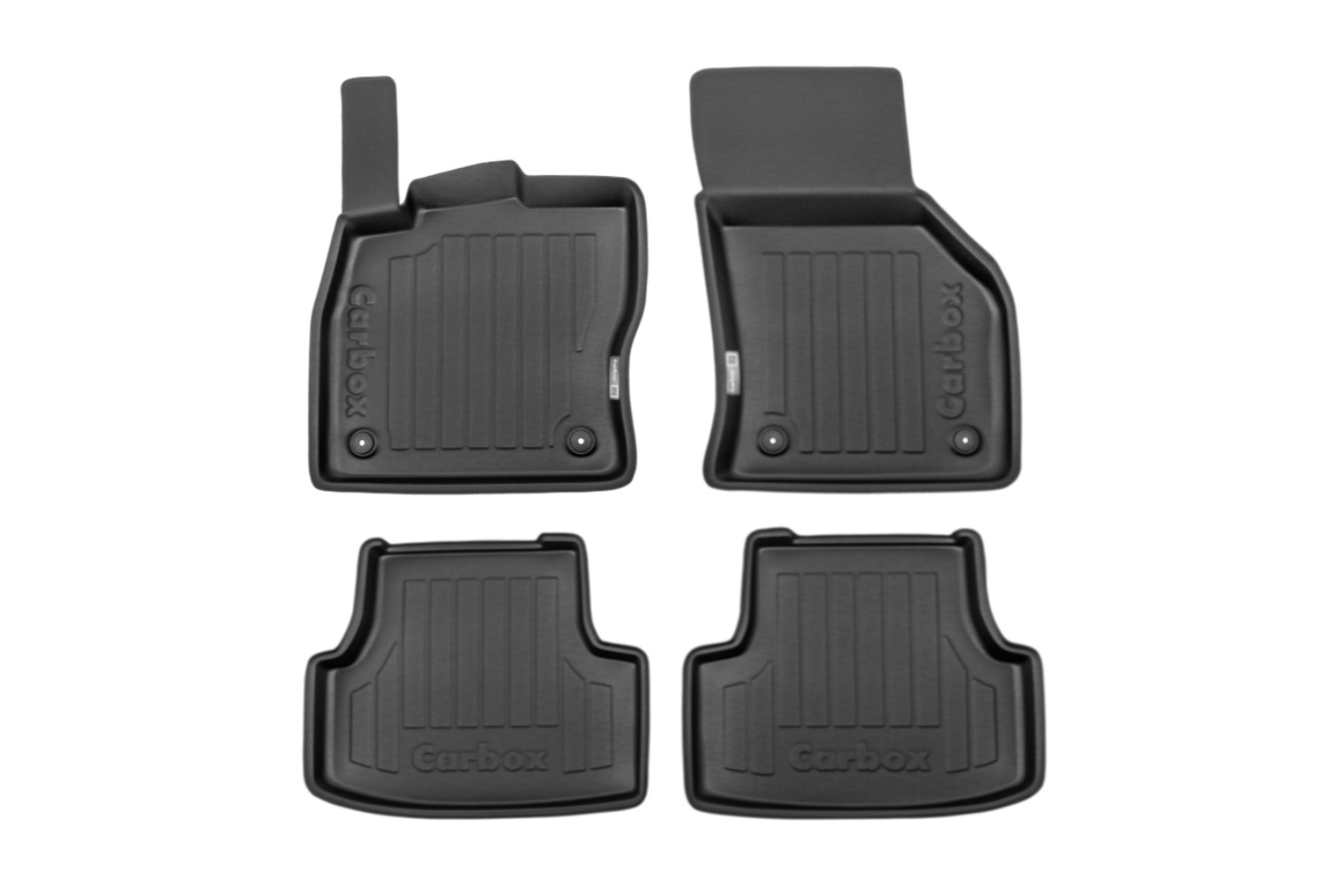 Car mats suitable for Audi A3 (8V) 2012-2020 3 & 5-door hatchback Carbox Floor PE rubber - front + rear set