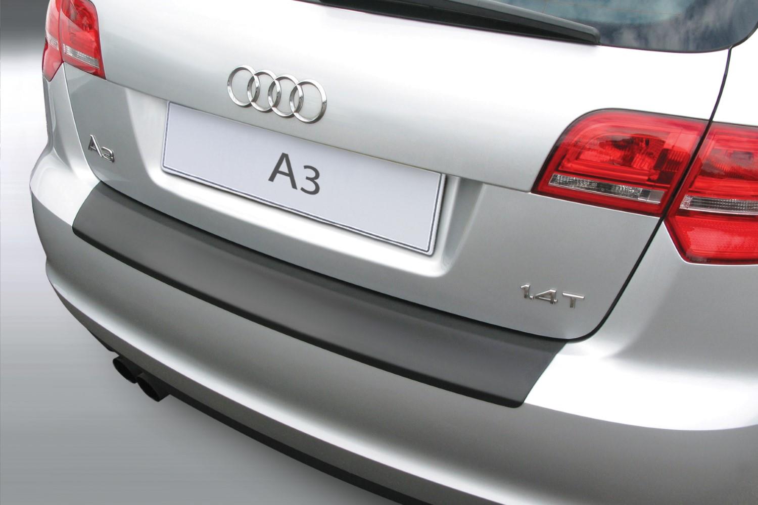 Protection de seuil de coffre convient à Audi A3 Sportback (8P) 2008-2012 5 portes bicorps ABS - noir mat