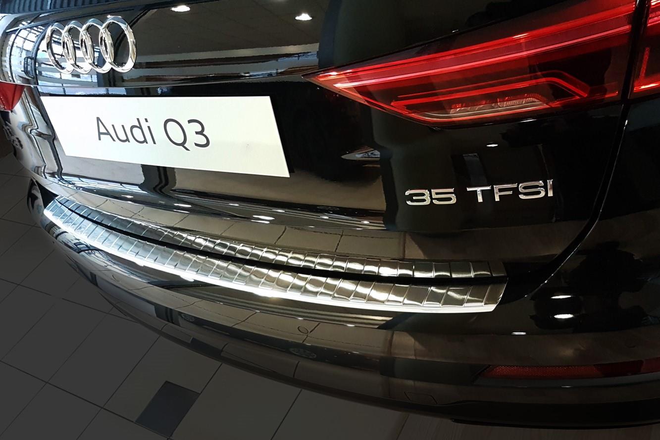 Bumperbeschermer Audi Q3 (F3) 2018-heden RVS geborsteld