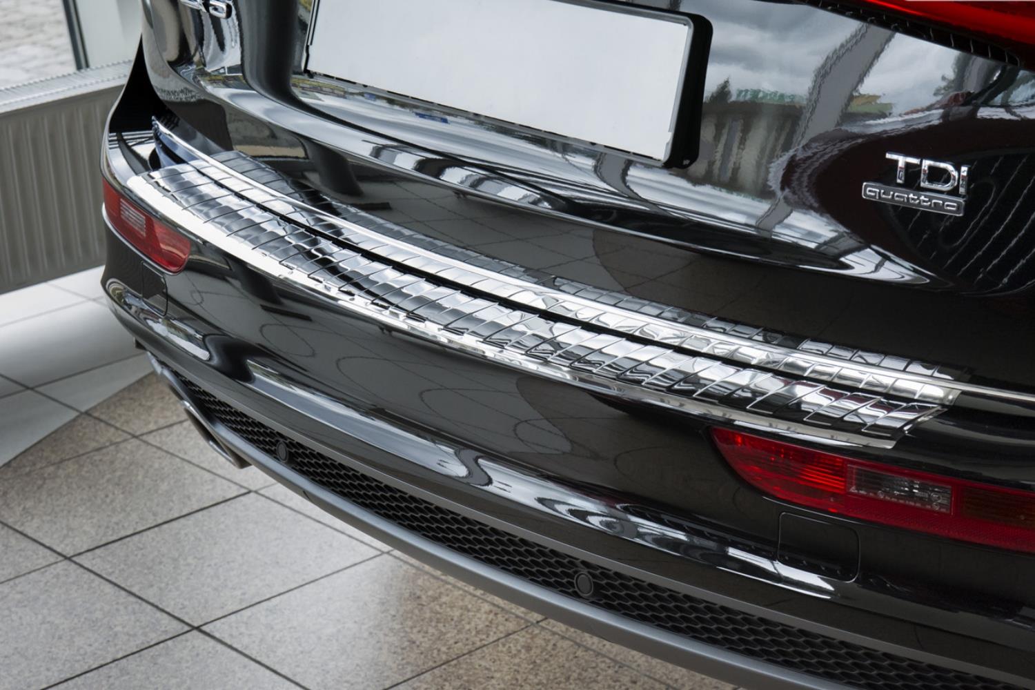 Protection de seuil de coffre Audi Q5 (8R) acier inox haute brillance