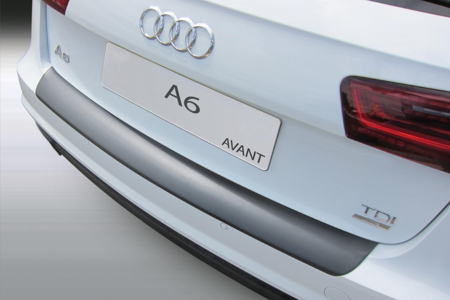 Protection de seuil de coffre convient à Audi A6 Avant (C7) 2014-2018 break ABS - noir mat