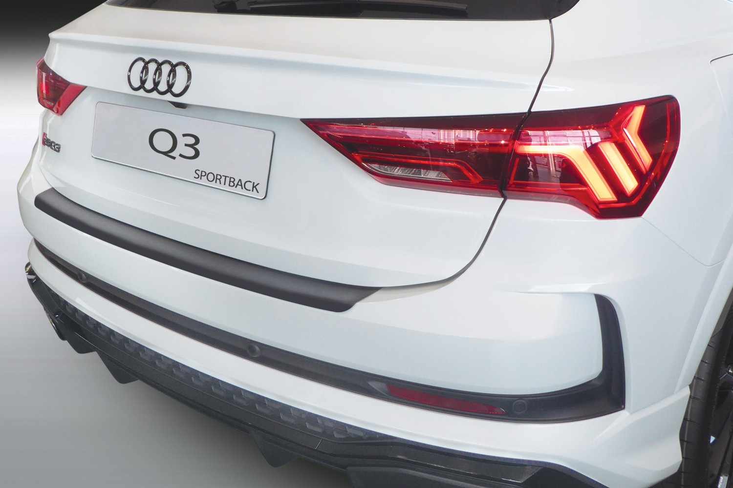 Protection de seuil de coffre convient à Audi Q3 Sportback (F3N) 2019-présent ABS - noir mat