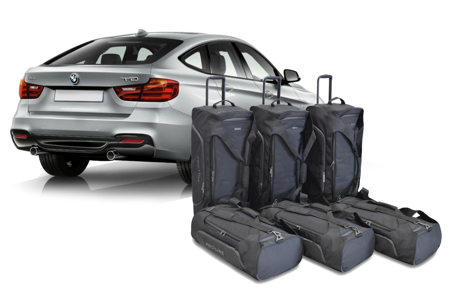 Set de sacs de voyage convient à BMW Série 3 GT (F34) 2013-2020 5 portes bicorps Pro.Line