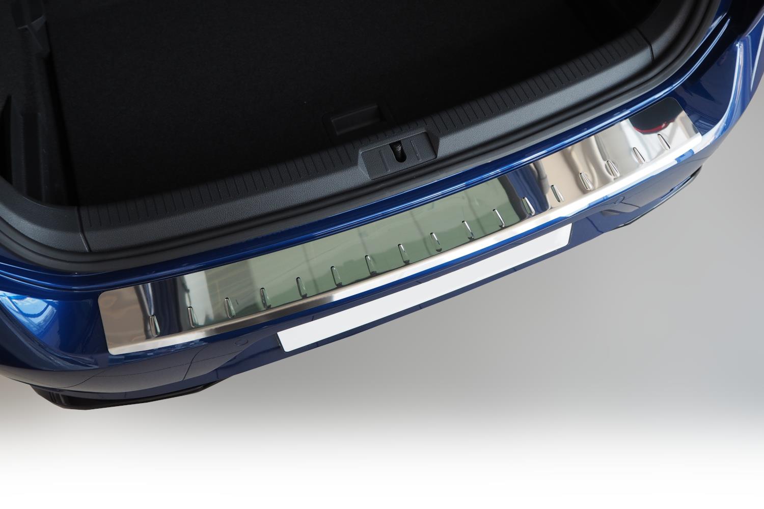Protection de seuil de coffre convient à Peugeot 508 II 2018-présent 4 portes tricorps acier inox brillant