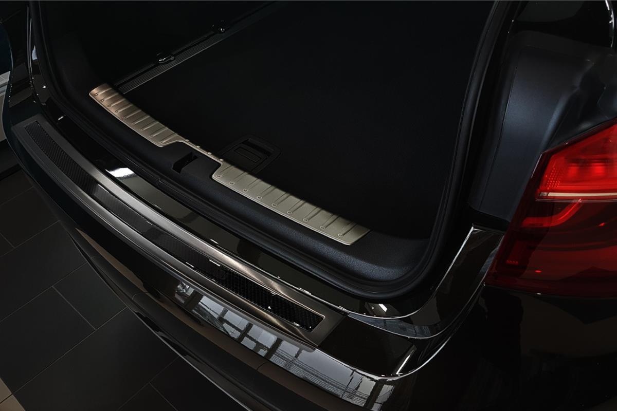 Protection de seuil de coffre BMW X6 (F16) 2014-2019 acier inox anthracite - carbone
