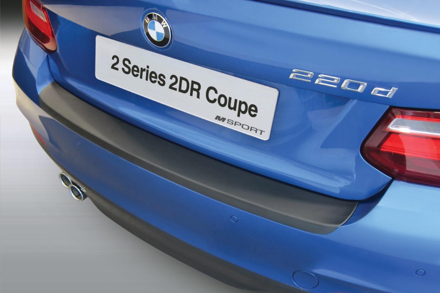 Protection de seuil de coffre convient à BMW Série 2 Coupé (F22) - Cabriolet (F23) 2014-2021 ABS - noir mat