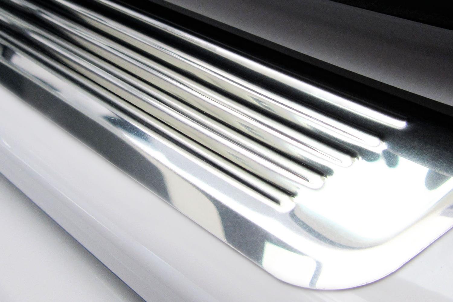 Seuils de portes convient à BMW X7 (G07) 2019-présent acier inox brossé 4 pièces