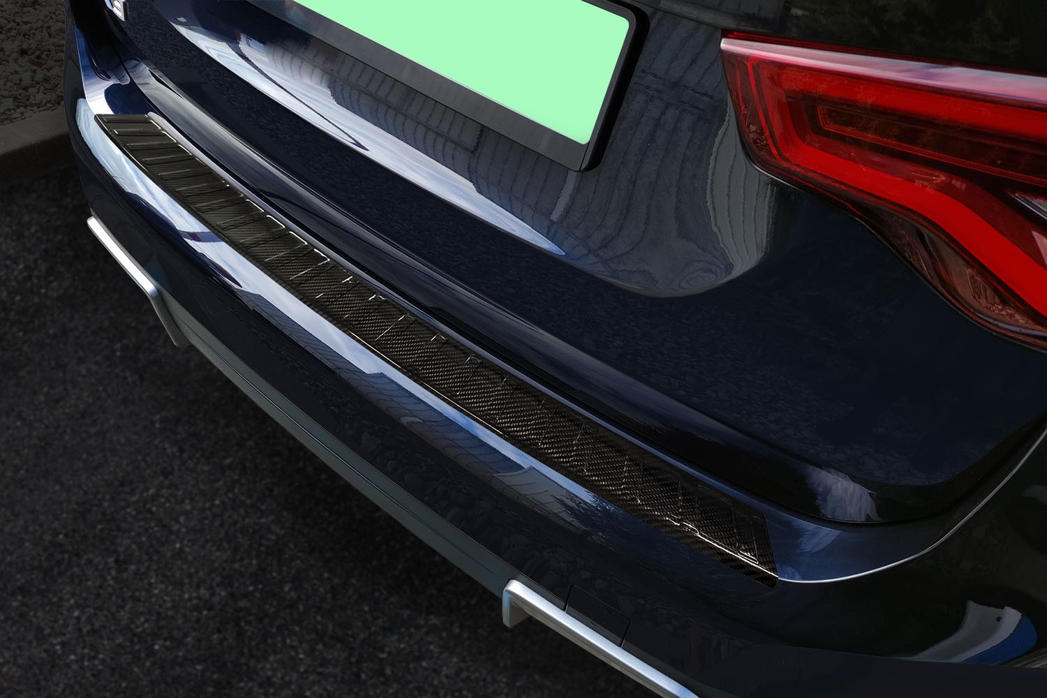 Protection de seuil de coffre convient à BMW iX3 (G08) 2020-présent carbone