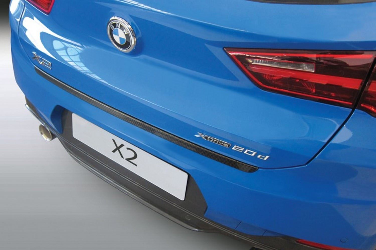 Rear bumper protector suitable for BMW X2 (F39) 2018-2023 ABS - matt black