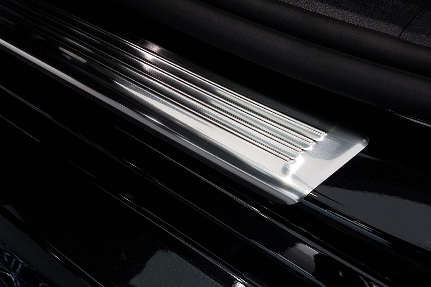 Seuils de portes convient à BMW X6 (G06) 2019-présent acier inox brossé 4 pièces