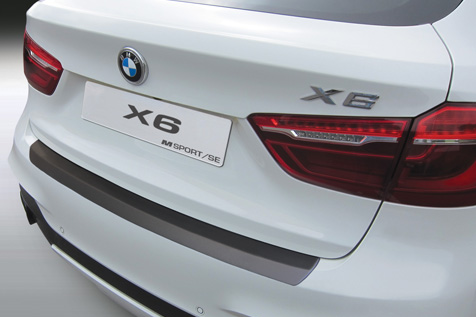 Rear bumper protector suitable for BMW X6 (F16) 2014-2019 ABS - matt black