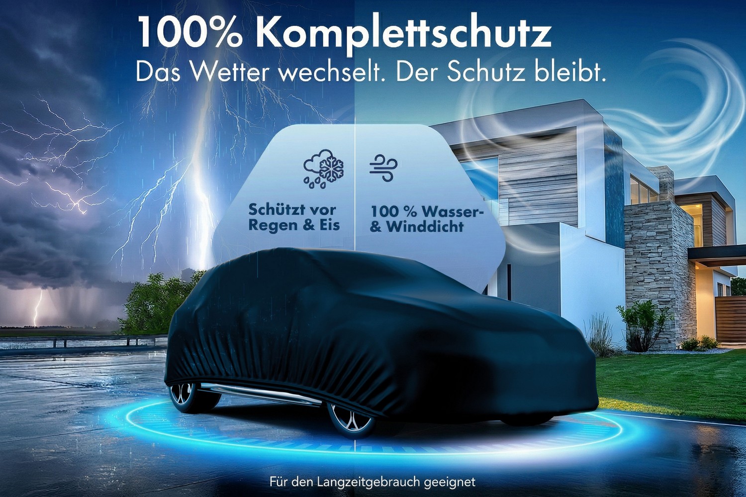 Autoabdeckung All Weather Basic Pkw schwarz (4) Autoabdeckung All Weather Basic Pkw schwarz (4)