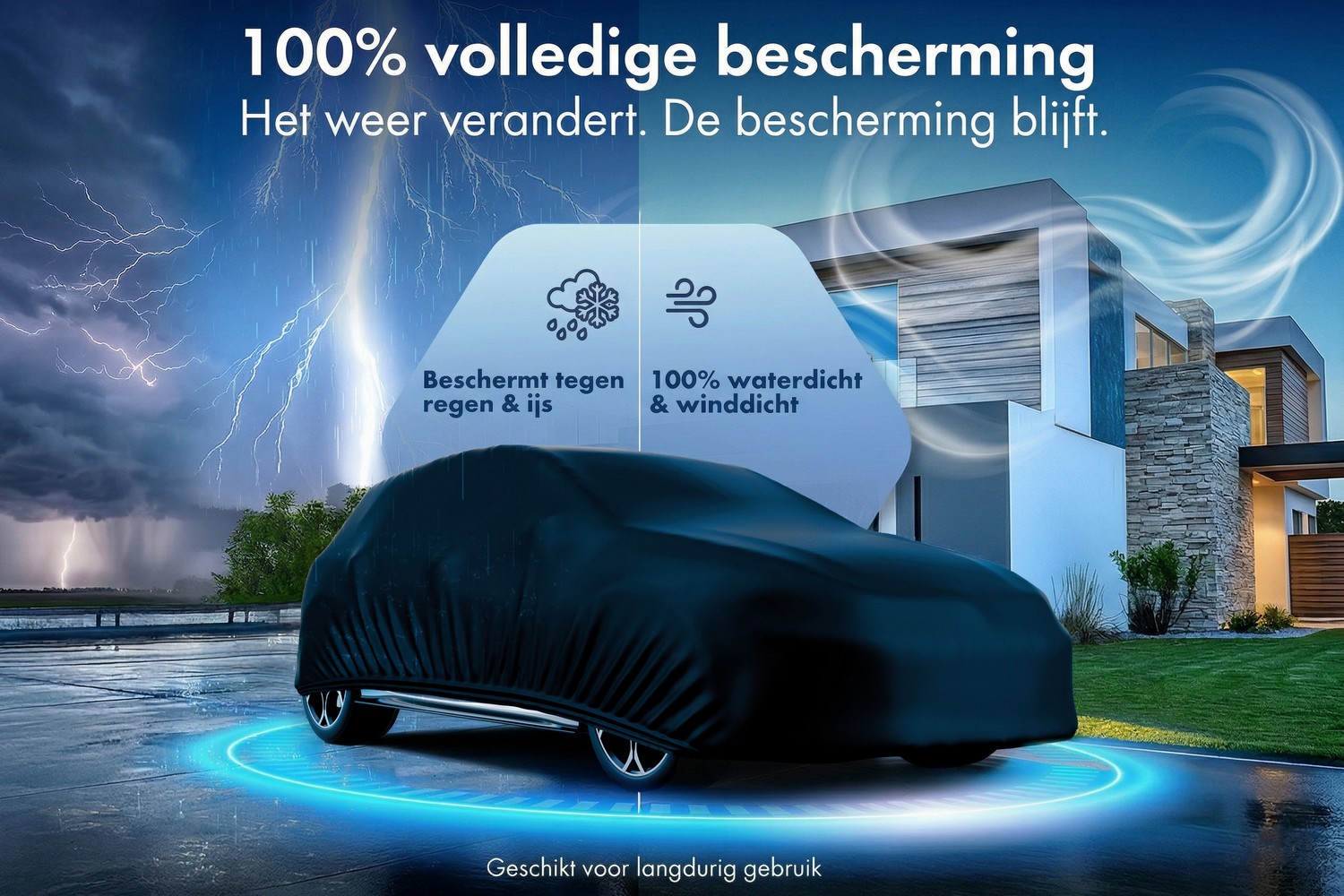 Autohoes All Weather Basic personenwagen zwart (4) Autohoes All Weather Basic personenwagen zwart (4)