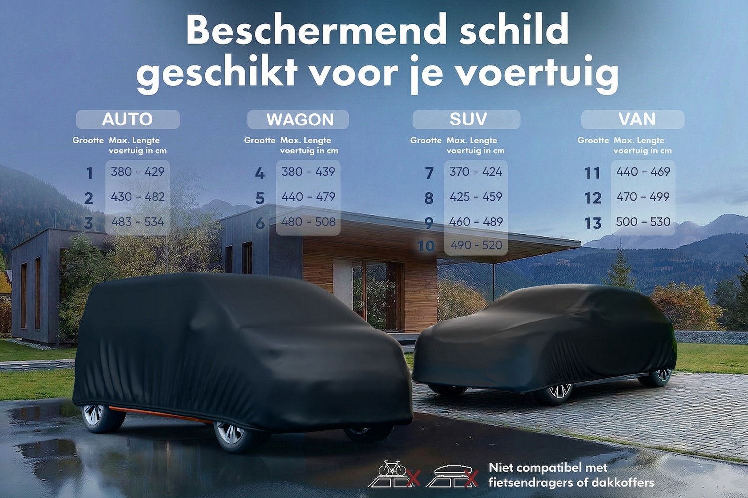 Autohoes All Weather Basic personenwagen zwart (7) Autohoes All Weather Basic personenwagen zwart (7)
