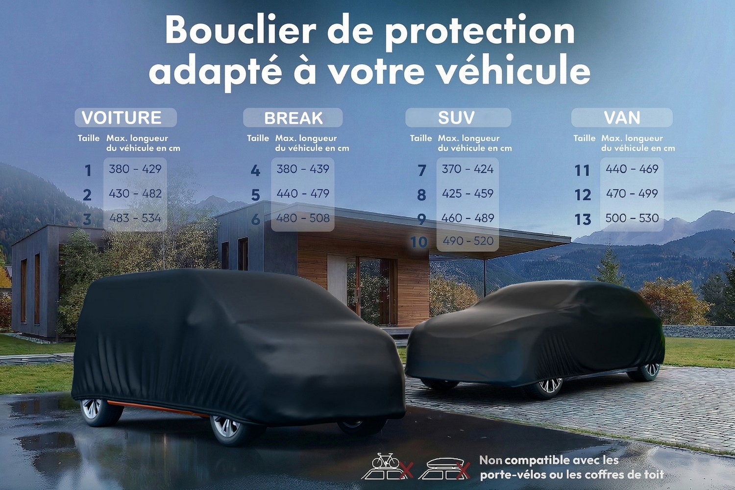 Housse de voiture All Weather Basic SUV noir (7) Housse de voiture All Weather Basic SUV noir (7)
