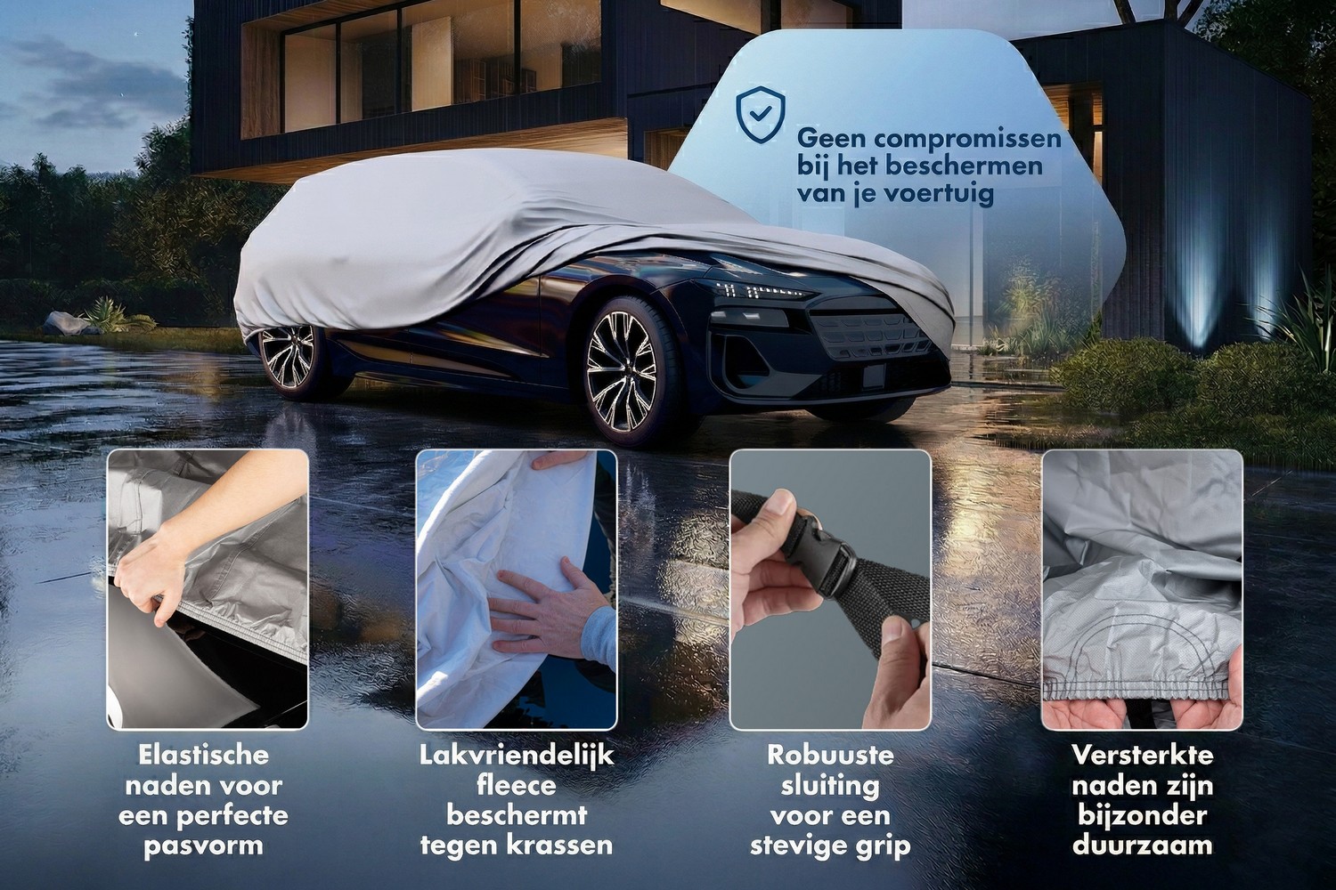Autohoes All Weather Basic stationwagen zilver (6) Autohoes All Weather Basic stationwagen zilver (6)