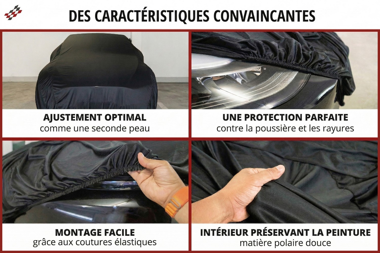 Housse de voiture Indoor Stretch Basic voiture de tourisme (5)