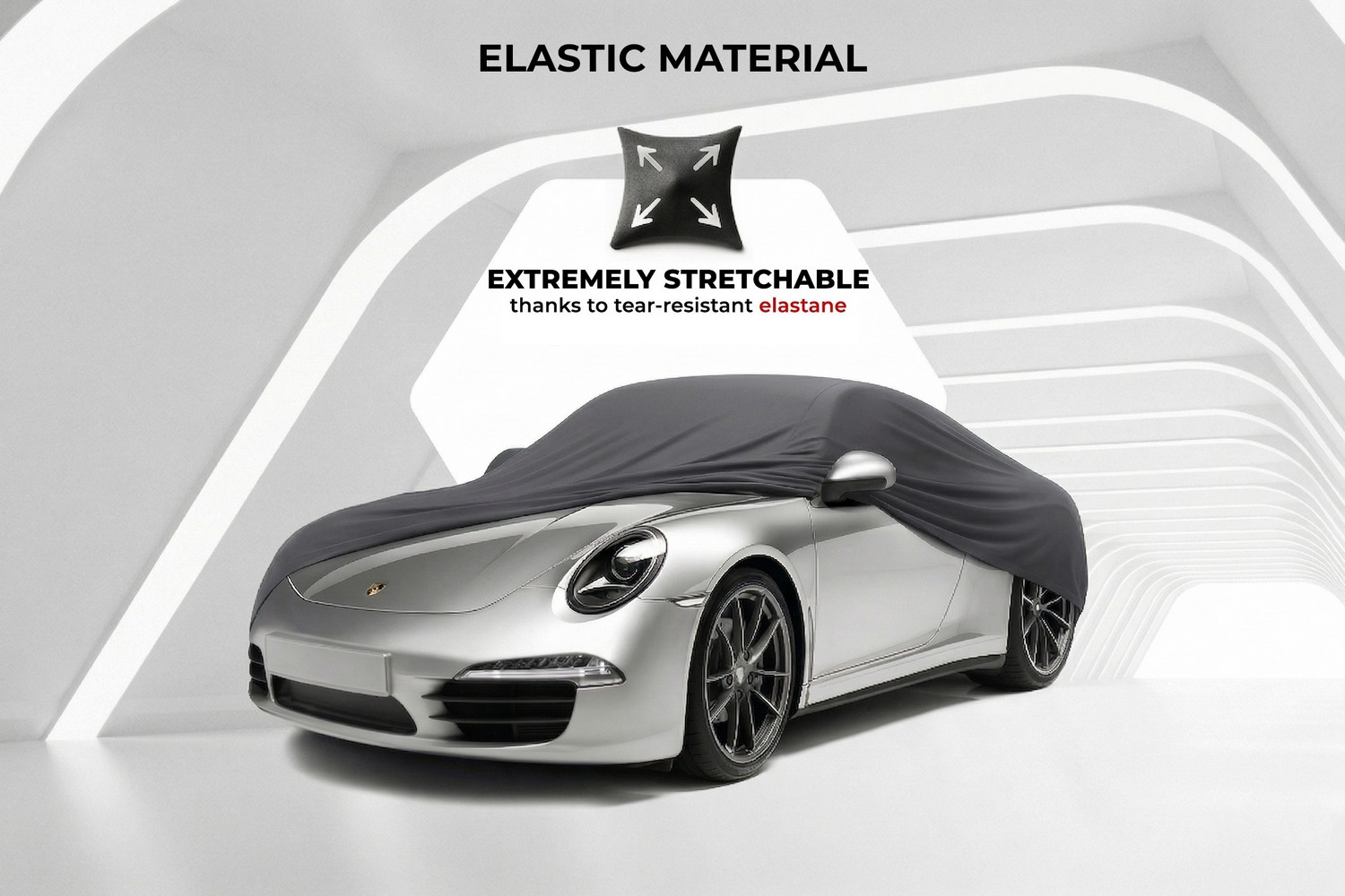 Car cover Indoor Stretch Plus passenger car anthracite (3) Car cover Indoor Stretch Plus passenger car anthracite (3)
