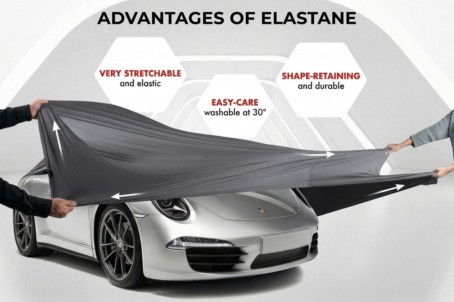 Car cover Indoor Stretch Plus passenger car anthracite (4) Car cover Indoor Stretch Plus passenger car anthracite (4)