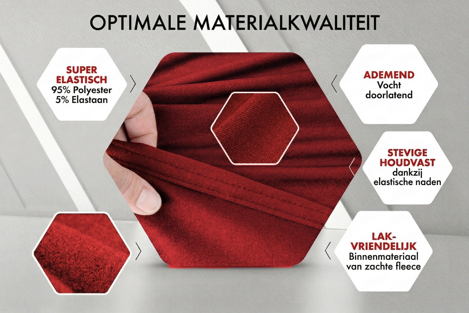 Autohoes Indoor Stretch Plus personenwagen rood (5) Autohoes Indoor Stretch Plus personenwagen rood (5)