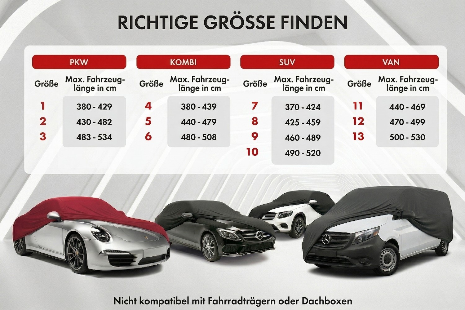 Autoabdeckung Indoor Stretch Plus Pkw rot (7)