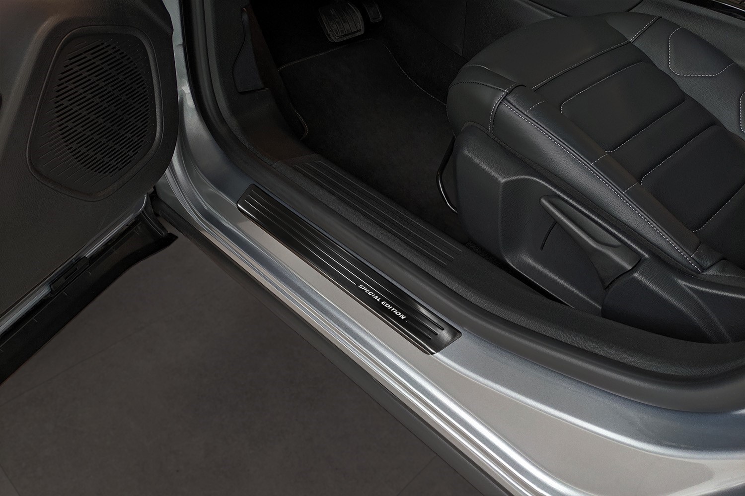 Door sill plates suitable for Citroën C4 III 2021-present 5-door hatchback stainless steel brushed anthracite 4 pieces
