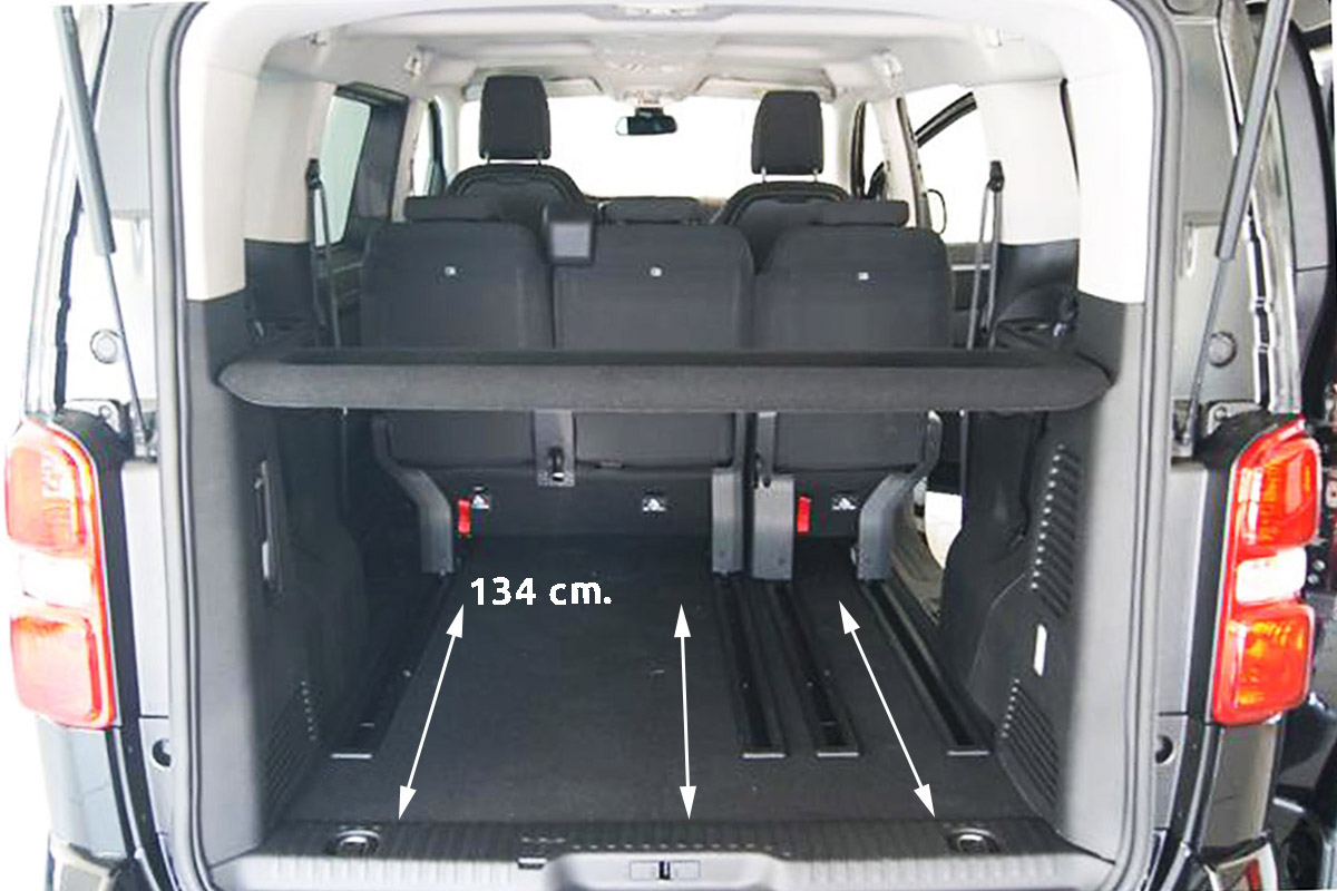 Kofferraumwanne passend für Citroen Spacetourer XL/Opel Zafira Life  L/Peugeot Traveller L3/Toyota Proace Verso L2 ab 2016 (rutschhemmend)