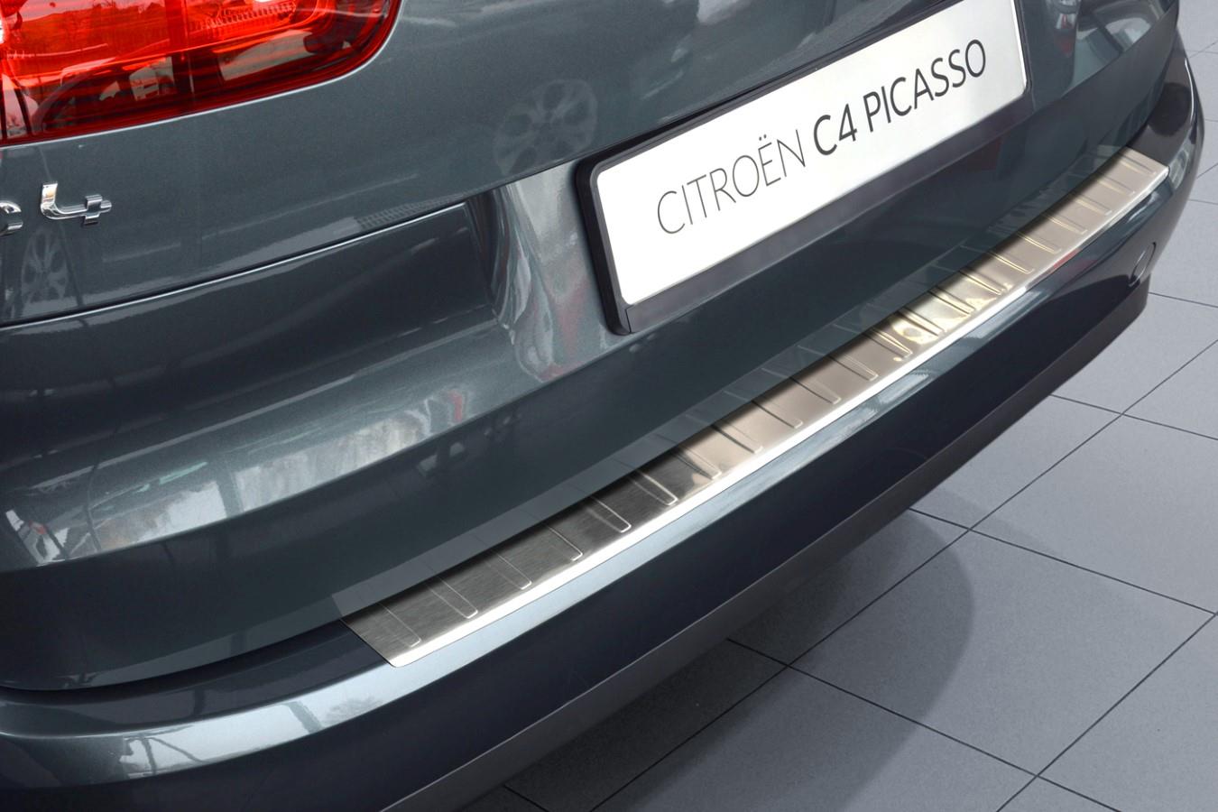 Rear bumper protector Citroën C4 Picasso II - C4 Spacetourer 2013-present stainless steel brushed