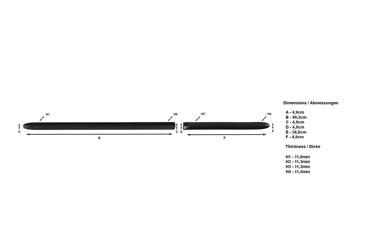 Dimensions door protector set (2) Dimensions door protector set (2)