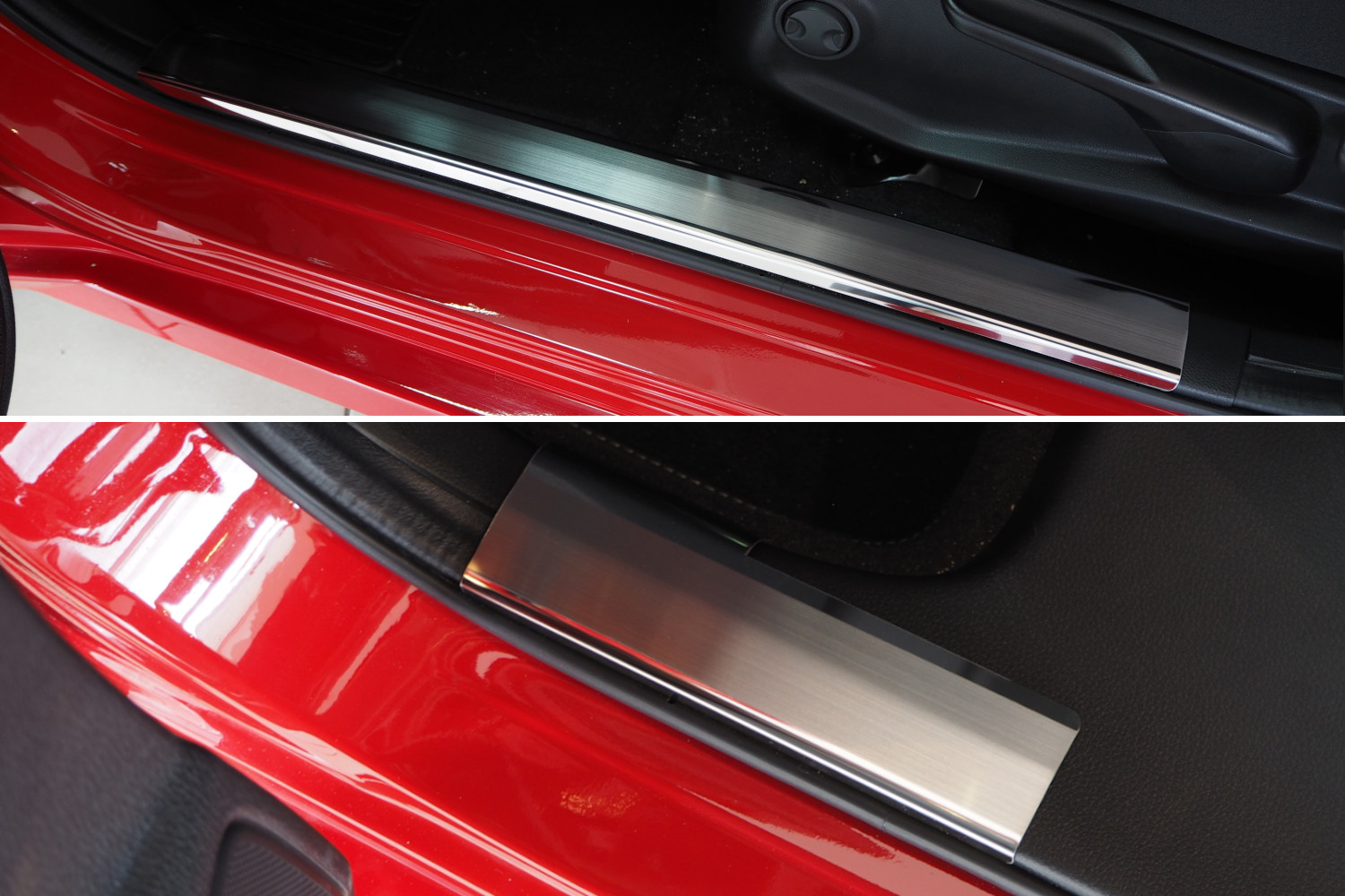 Inner door sill plates suitable for Mazda CX-3 2015-2022 stainless steel brushed